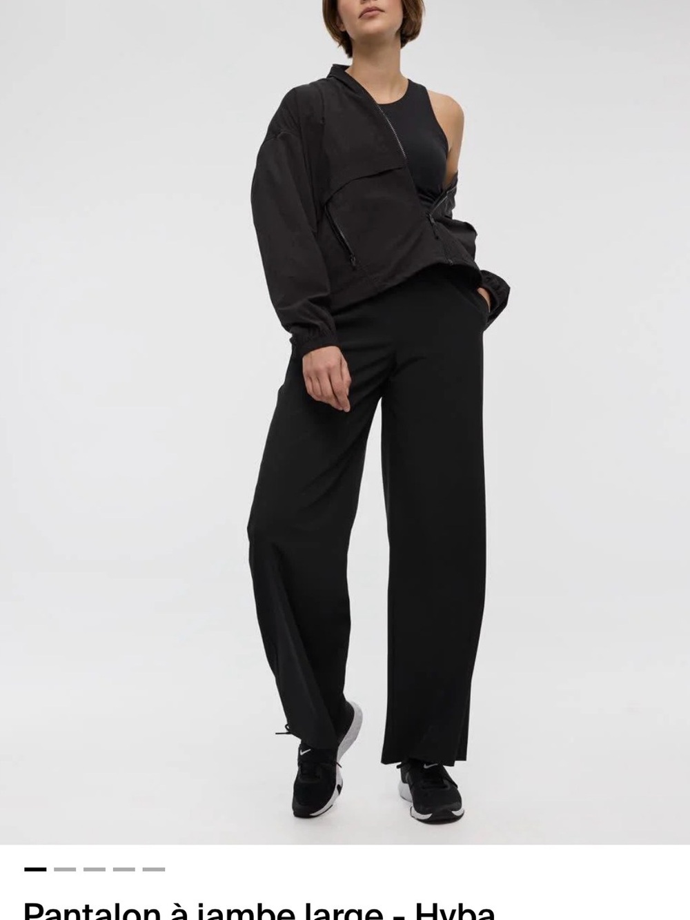 Hyba Black Wide-Leg Pants